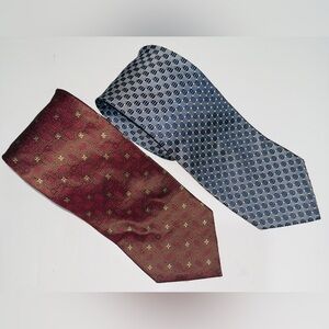 Lot Of 2 Vintage  Roberto Villini Collezione 100% Silk Tie  Hand Made